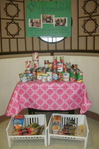 100th Day of School Canned Food Drive --100 Ways to Say Alhamdulillah!
